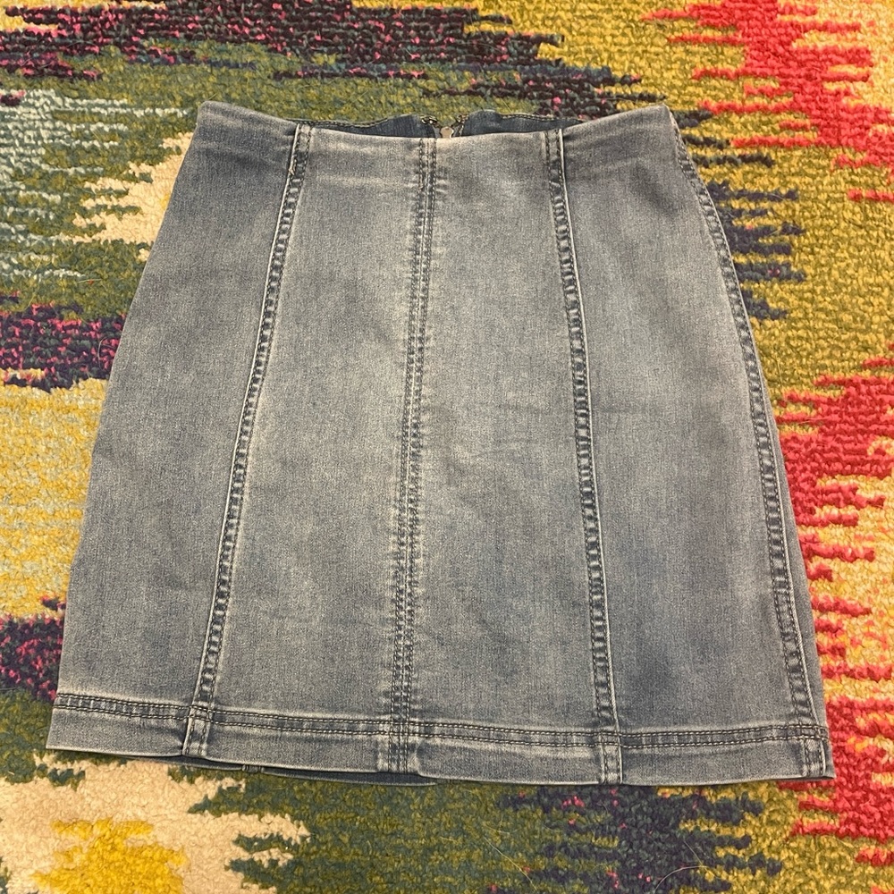 Free People Modern Femme Denim Mini Skirt